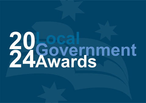 2024 Local Government Awards text on blue background