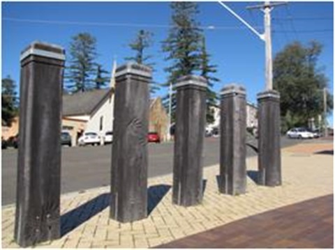 Hindmarsh Park Aboriginal Work Hand Print Poles