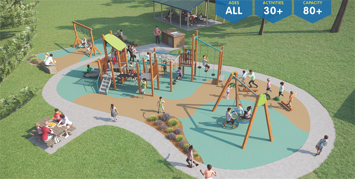 Design image of new playground at Emery Park