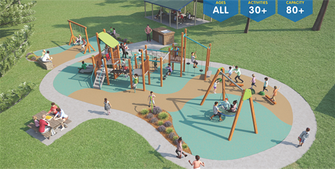 Design image of new playground at Emery Park